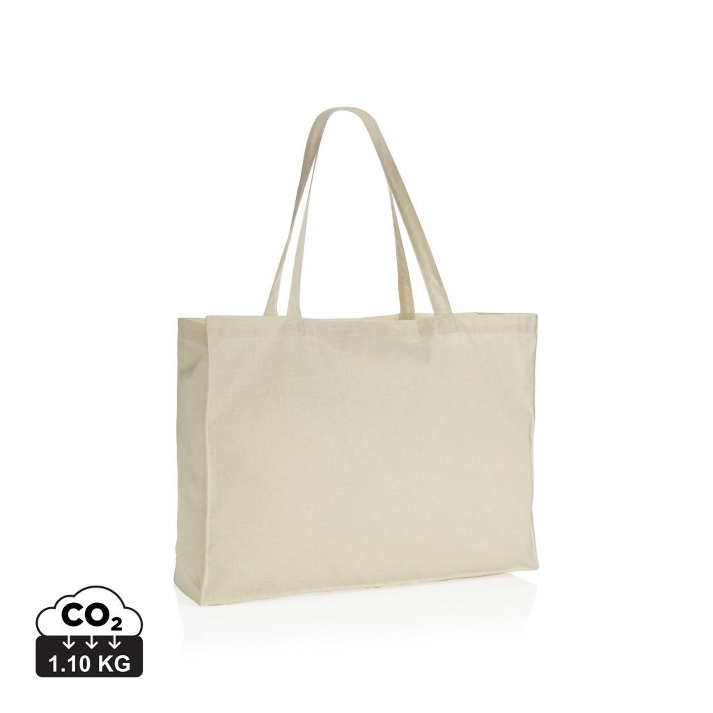 Maxi tote bag publicitaire coton 145g - Impact Blanc cassé